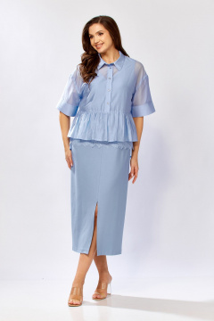 Блуза, платье KaVaRi 8062.1 голубой - фото 2