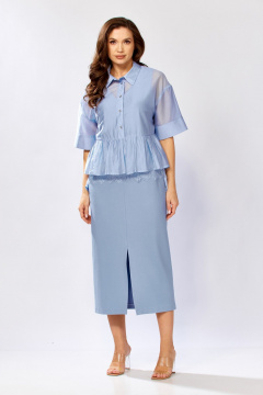 Блуза, платье KaVaRi 8062.1 голубой - фото 1