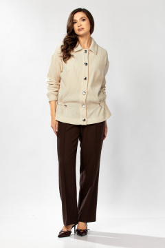 Брюки, бомбер KaVaRi 8063 молоко-шоколад - фото 4