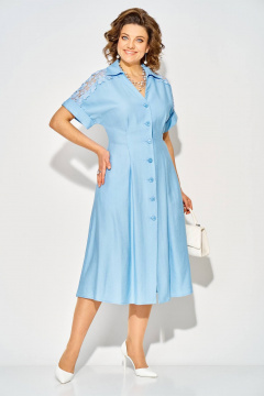 Платье Liliana 1519 голубой - фото 4