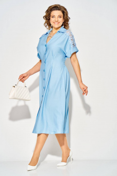 Платье Liliana 1519 голубой - фото 2