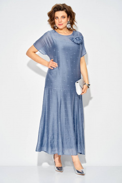 Платье Liliana 1524 сине-голубой - фото 1