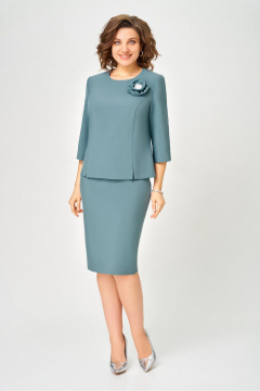 Блуза, украшение, юбка DaLi 7055.2 морская волна - фото 2