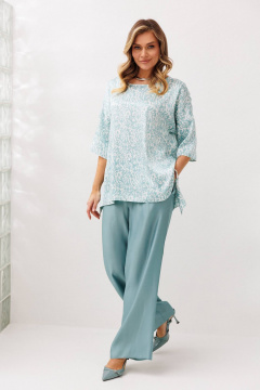 Блуза, брюки Anastasia 1341 бирюзовый - фото 2
