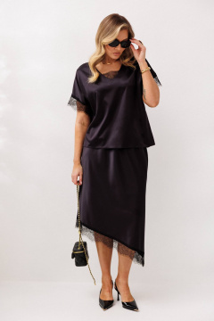 Блуза, юбка Anastasia 1352 черничный - фото 2