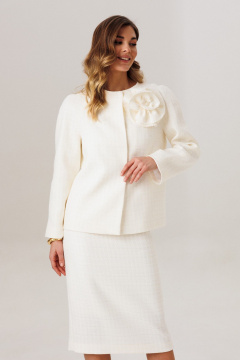 Жакет, юбка Ларс Стиль 1208/1 молочный - фото 3