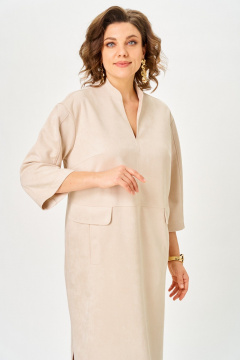 Платье ANASTASIA MAK 1319 песочный - фото 5