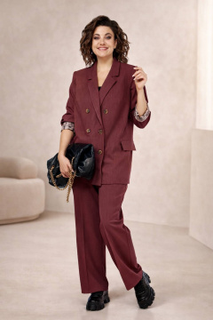 Брюки, жакет Anastasia 1155 маджента_меланж - фото 1