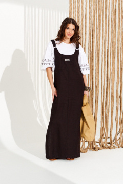 Сарафан ELLETTO 11127 коричневый - фото 2