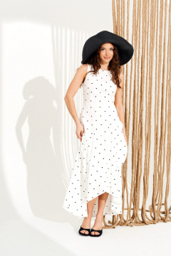 Платье ELLETTO 11130 молочно-черный - фото 1