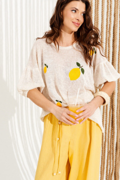 Джемпер ELLETTO 13006 бежевый - фото 4