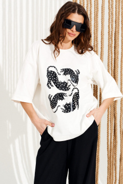 Джемпер ELLETTO 13007 молочный - фото 1