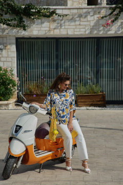 Брюки Vittoria Queen 28313бр молочный - фото 4