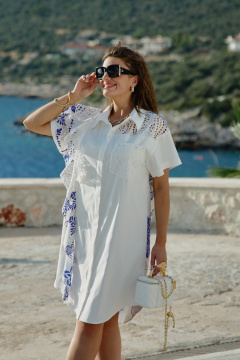 Платье Vittoria Queen 28343 молочный-принт - фото 4