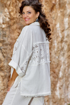 Блуза, брюки Vittoria Queen 29383  молочный - фото 4