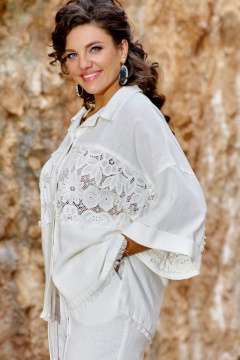 Блуза, брюки Vittoria Queen 29383  молочный - фото 2