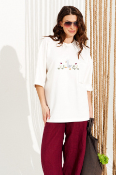 Джемпер ELLETTO 13013 молочный - фото 4