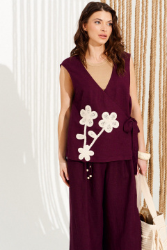 Жилет ELLETTO 13999 винный - фото 5