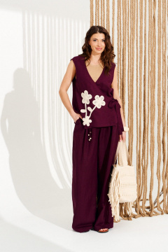 Жилет ELLETTO 13999 винный - фото 1