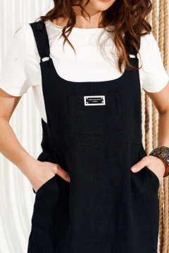 Джемпер, сарафан ELLETTO 15344 молочно-черный - фото 5