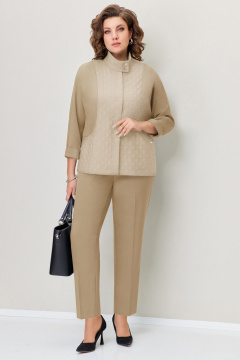 Брюки, жакет VOLNA 1368 песочно-бежевый - фото 1