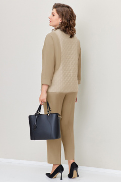 Брюки, жакет VOLNA 1368 песочно-бежевый - фото 4