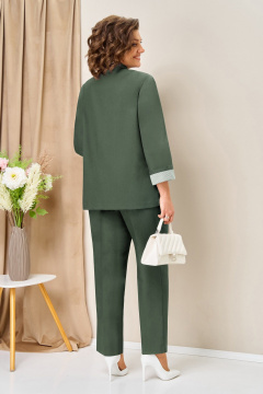 Блуза, брюки, жакет VOLNA 1435 темная-олива - фото 5