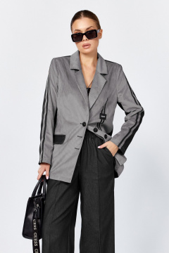 Брюки, жакет DOGGI 25223 серый-черный - фото 2