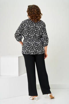 Блуза, брюки Асолия 1516 черно-белый - фото 5