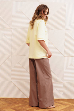 Брюки, джемпер Gizart 5383 сливочное масло, капучино - фото 5