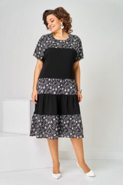 Платье Асолия 2715 черно-белый - фото 5