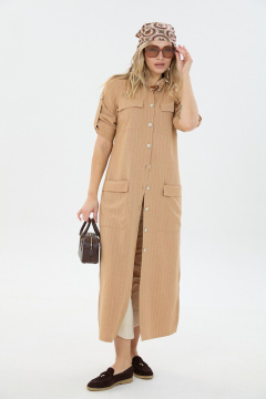 Брюки, платье LM 8032 песочная_полоска - фото 2