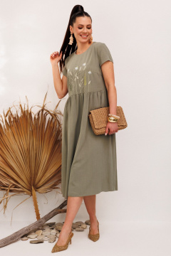 Платье Galean Style 965 хаки - фото 3
