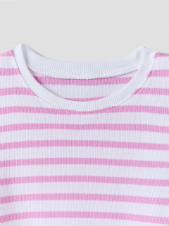 Футболка Mark Formelle 117912/25-41081П-1 розовая_полоска_на_белом - фото 4