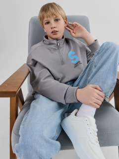 Толстовка Mark Formelle 123458/25Е-42085П-7 серый_печать1_1_сл_на_пол - фото 3