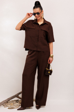 Брюки, жакет Galean Style 982.1 коричневый - фото 3