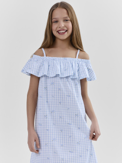 Сарафан Mark Formelle 177732/25-40574П-0 цветы_на_голубой_клетке - фото 1