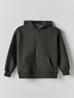 Толстовка Mark Formelle 363332/1/25Е-42070П-7П т.хаки_печать1_2_сл_на_ЛВ_рук_2сл_на_ПР_рук - фото 2