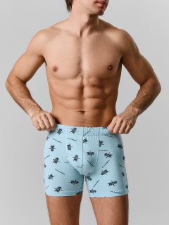 Трусы Mark Formelle 411143/25-5269П-5 доберманы_на_серо_бирюзовом - фото 1