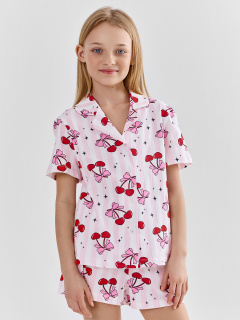 Рубашка, шорты Mark Formelle 567745/25-37344ПП-0 вишенки_на_полоске - фото 1