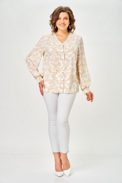 Блуза Svetlana-Style 2304 бежевые_листики - фото 4