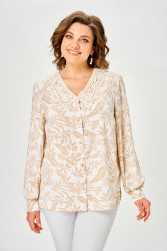Блуза Svetlana-Style 2304 бежевые_листики - фото 1