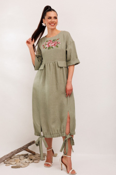 Платье Galean Style 1003 хаки - фото 2