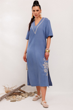 Платье Galean Style 1006 синий - фото 3