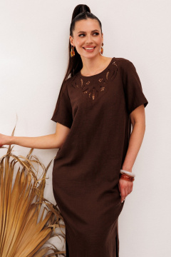 Платье Galean Style 1011 коричневый - фото 5