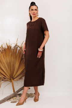 Платье Galean Style 1011 коричневый - фото 3