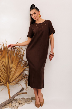 Платье Galean Style 1011 коричневый - фото 1