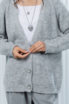 Джемпер, кардиган Romgil РВ0367-АК2 светло-серый - фото 3