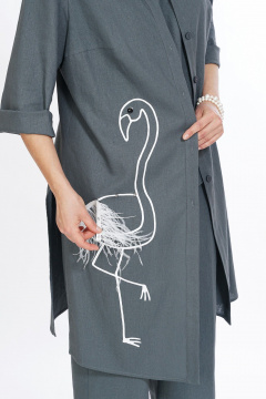 Блуза, брюки, топ Alani Collection 2521 серый - фото 4