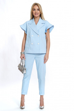 Брюки, жилет Alani Collection 2541 голубой - фото 1